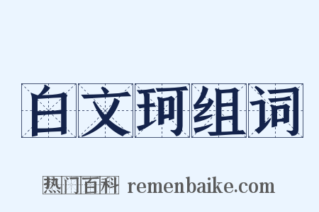 白文珂组词是什么意思的图片